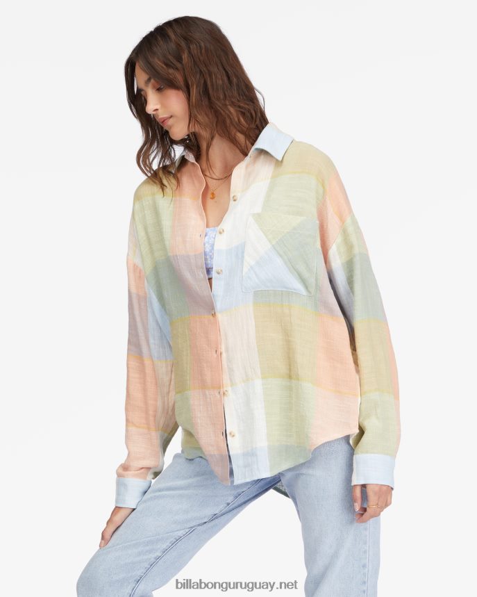 camisa abotonada de manga larga easy breezy mujer multi DR68442258 Billabong