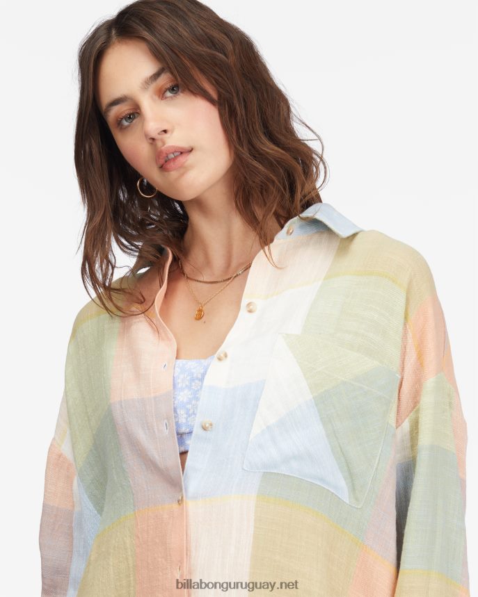 camisa abotonada de manga larga easy breezy mujer multi DR68442258 Billabong