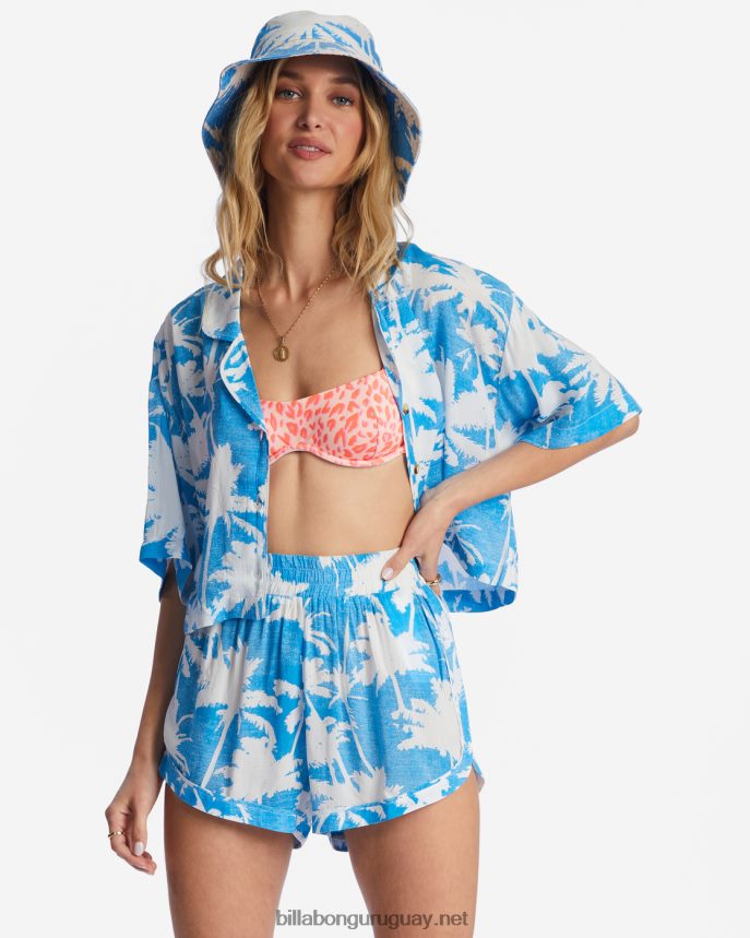 camisa corta sol brilla mujer hawai azul DR68441964 Billabong