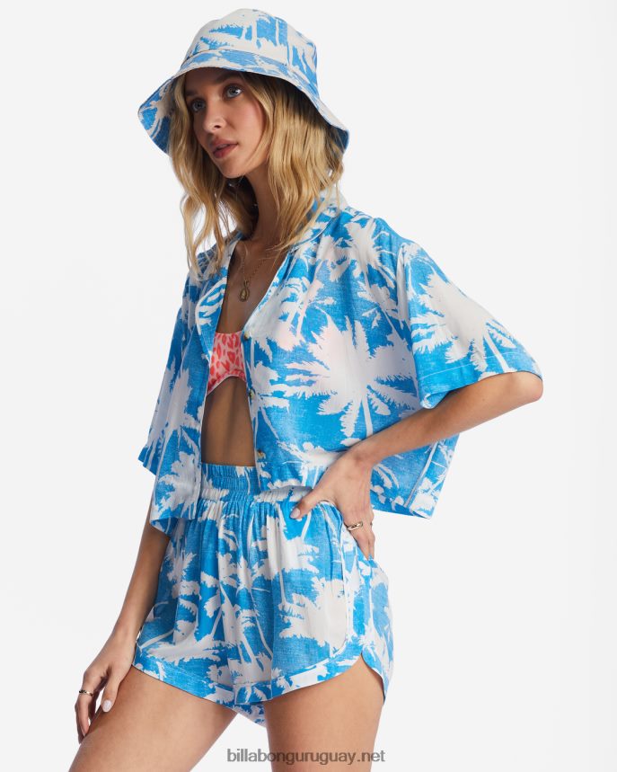 camisa corta sol brilla mujer hawai azul DR68441964 Billabong