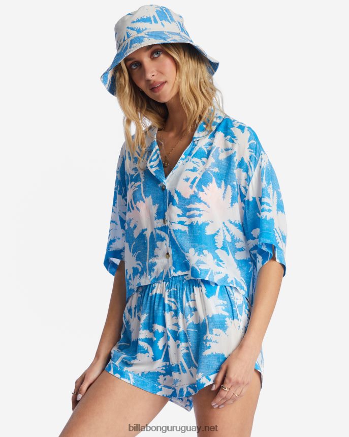 camisa corta sol brilla mujer hawai azul DR68441964 Billabong