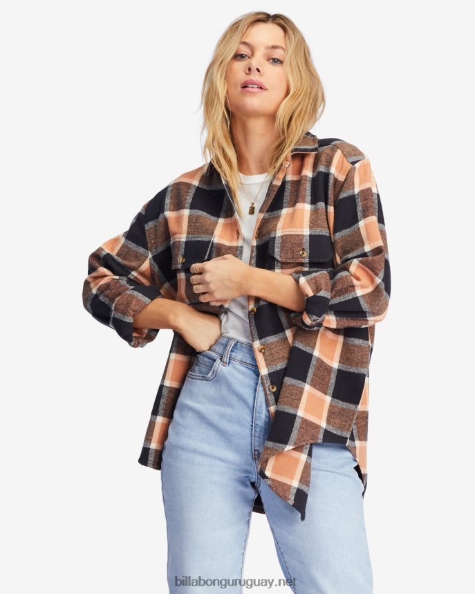 camisa de franela extragrande con botones mujer broncearse DR68442217 Billabong