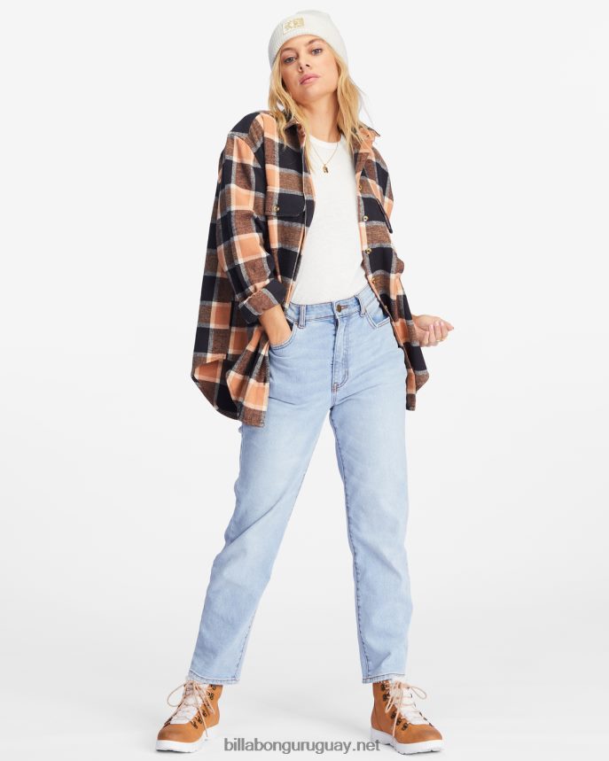 camisa de franela extragrande con botones mujer broncearse DR68442217 Billabong