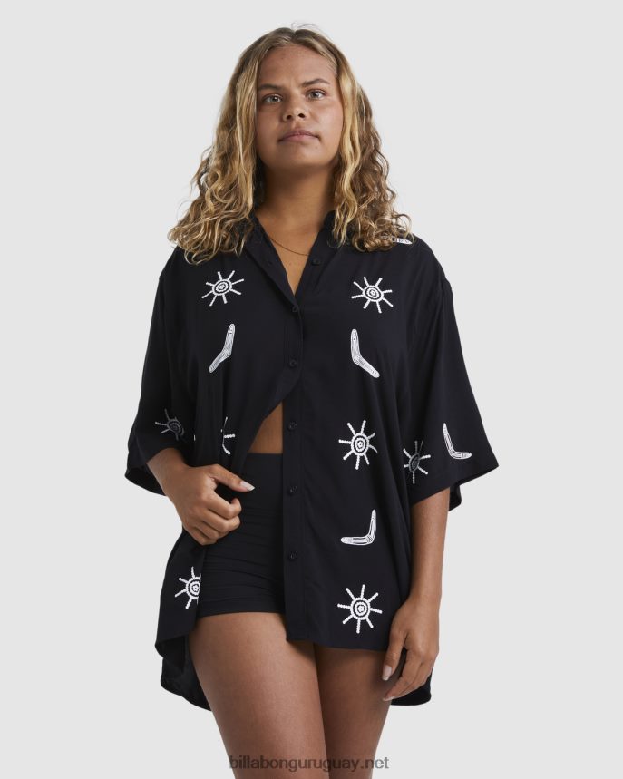 camisa de manga corta boomerang de otis mujer negro DR68441992 Billabong