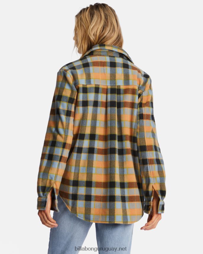 chamarra de franela polar forge a/div mujer horizonte azul DR68442207 Billabong