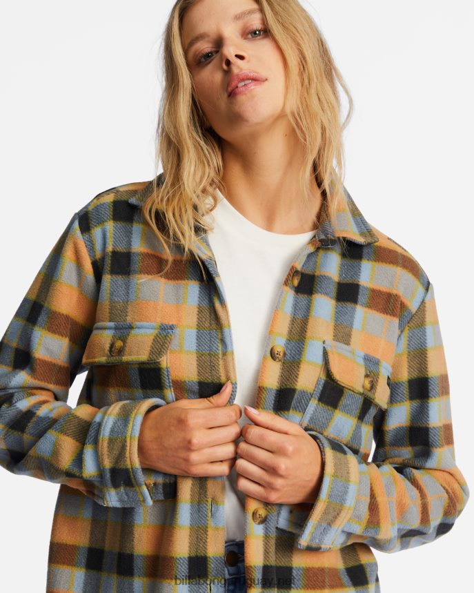 chamarra de franela polar forge a/div mujer horizonte azul DR68442207 Billabong