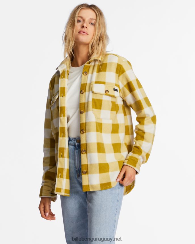 chamarra de franela polar forge a/div mujer musgo fresco DR68442210 Billabong