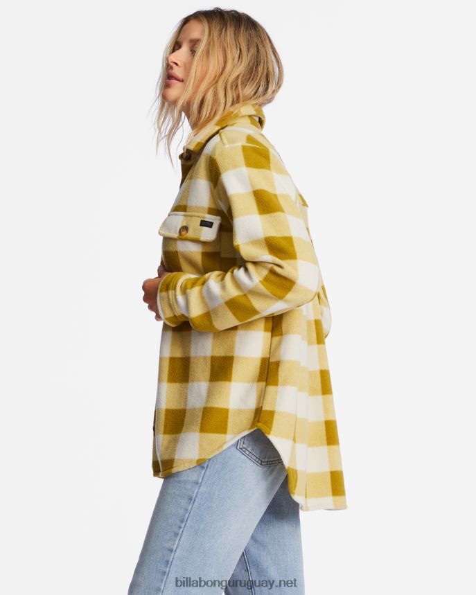 chamarra de franela polar forge a/div mujer musgo fresco DR68442210 Billabong