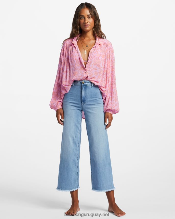día tras día camisa de manga larga mujer senderos rosas DR68441753 Billabong