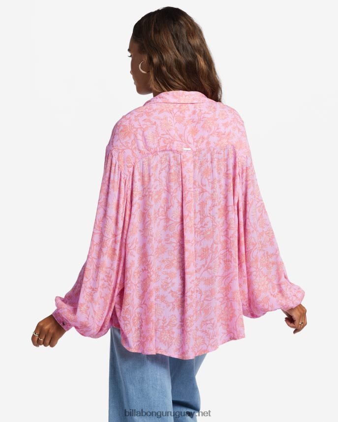 día tras día camisa de manga larga mujer senderos rosas DR68441753 Billabong