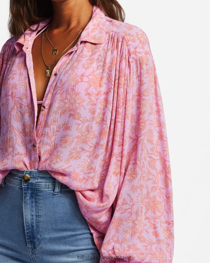 día tras día camisa de manga larga mujer senderos rosas DR68441753 Billabong