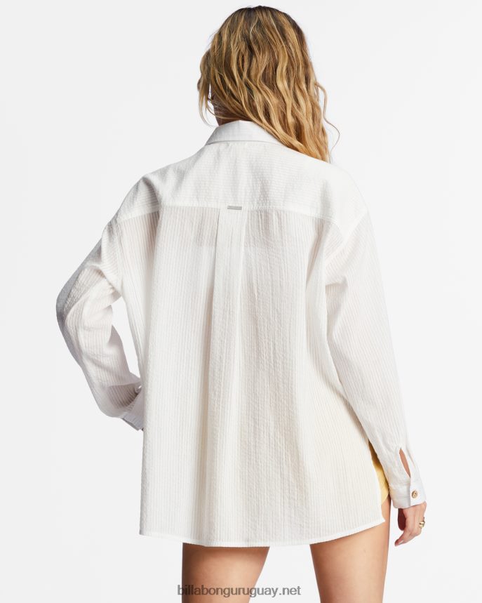 en la camisa de manga larga de la marea mujer cristal de sal DR68442102 Billabong