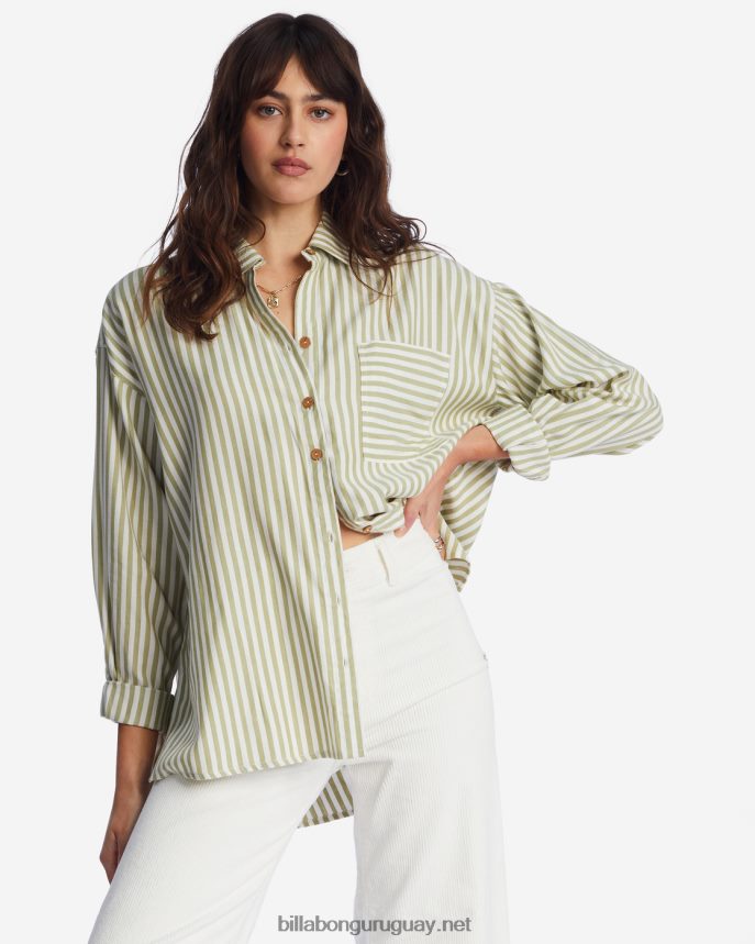 en la camisa de manga larga tide road trippin mujer palta DR68442092 Billabong
