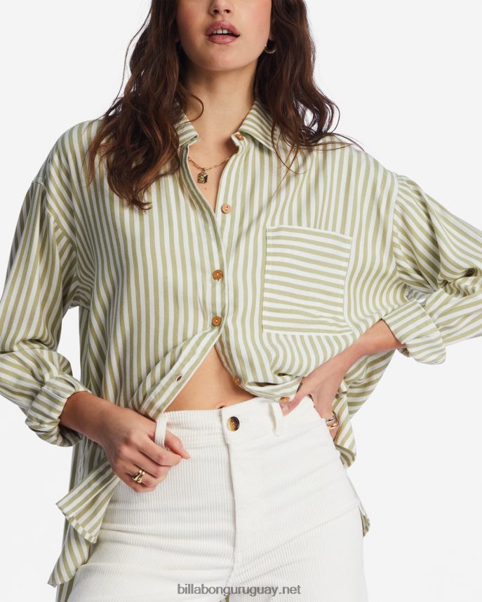 en la camisa de manga larga tide road trippin mujer palta DR68442092 Billabong