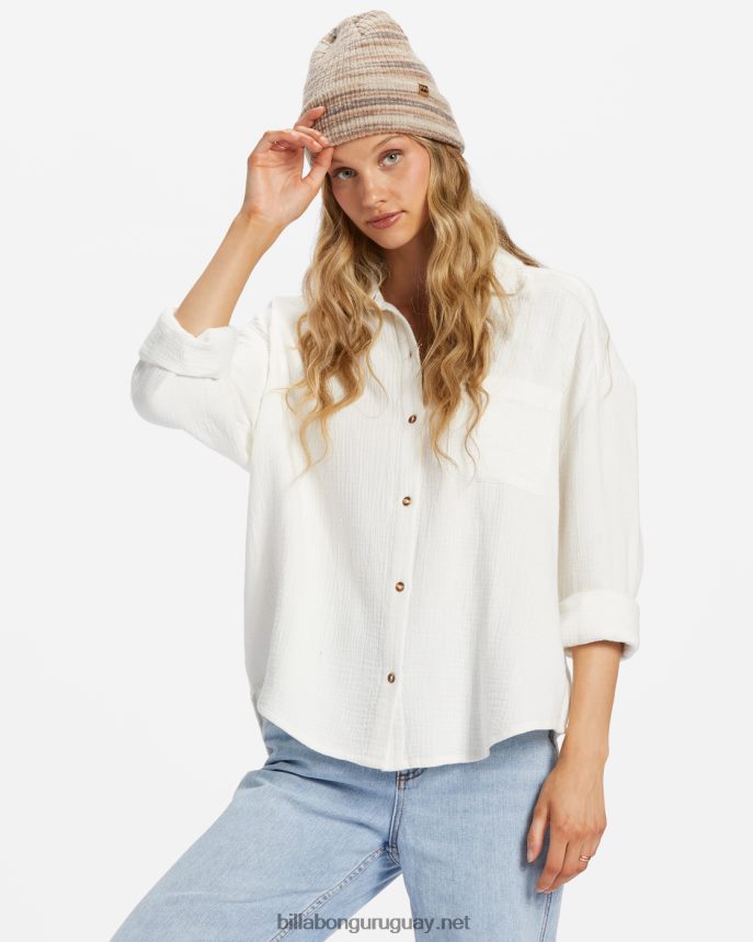 justo en la camisa de manga larga mujer cristal de sal DR68441761 Billabong