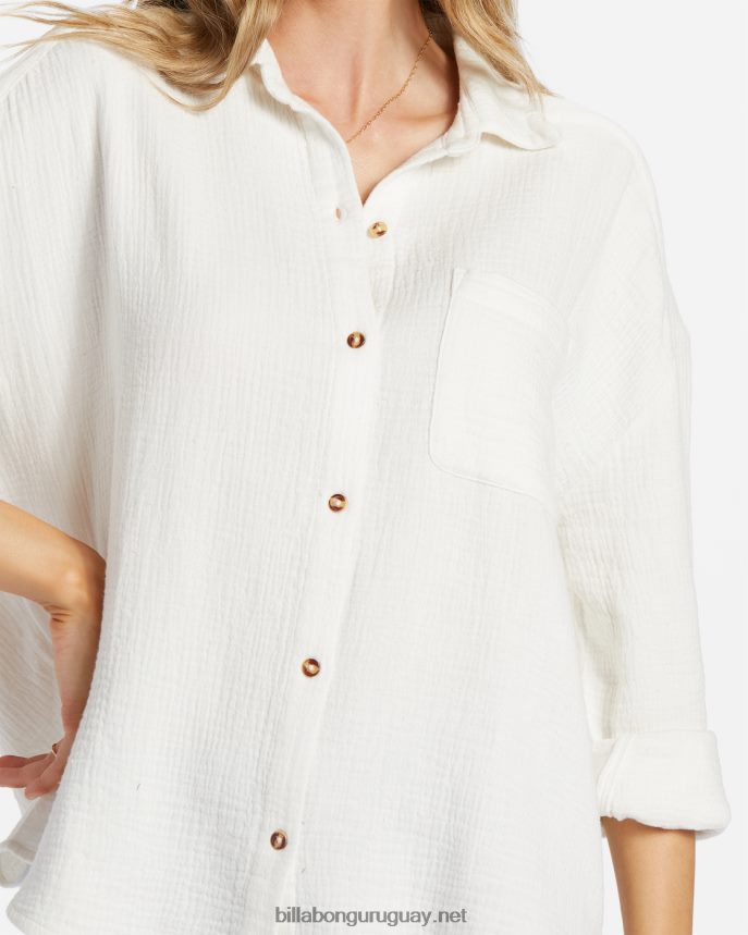 justo en la camisa de manga larga mujer cristal de sal DR68441761 Billabong