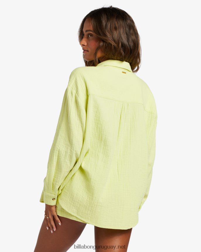 justo en la camisa de manga larga mujer lima claro DR68441766 Billabong
