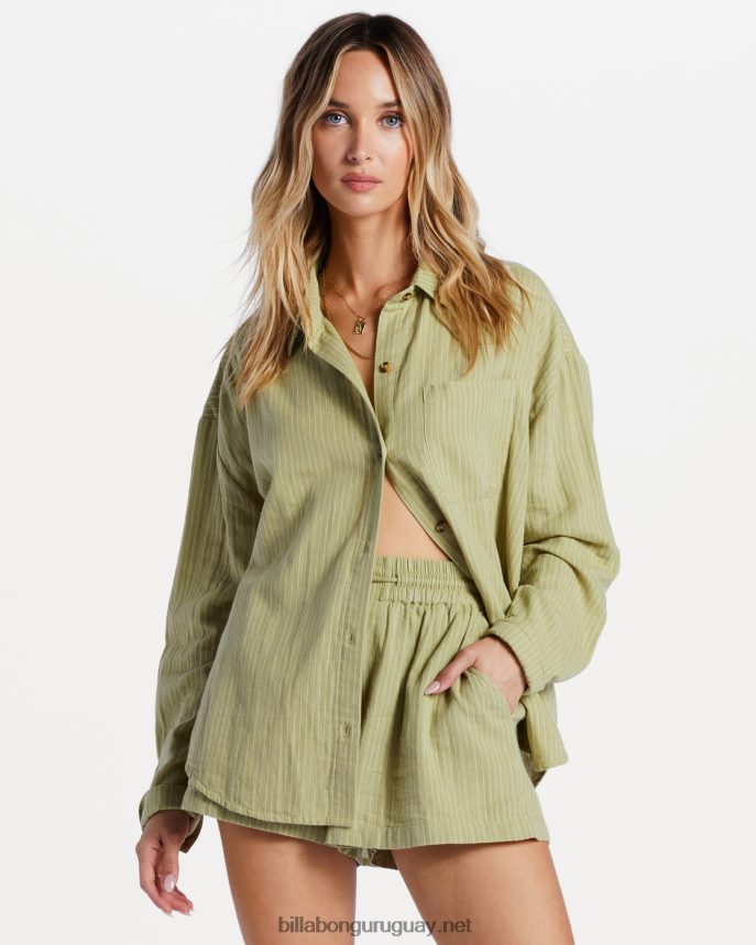 justo en la camisa de manga larga mujer palta DR68442088 Billabong