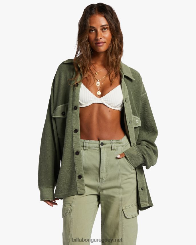 sobrecamisa extragrande anytime lite mujer amor ejército DR68441770 Billabong
