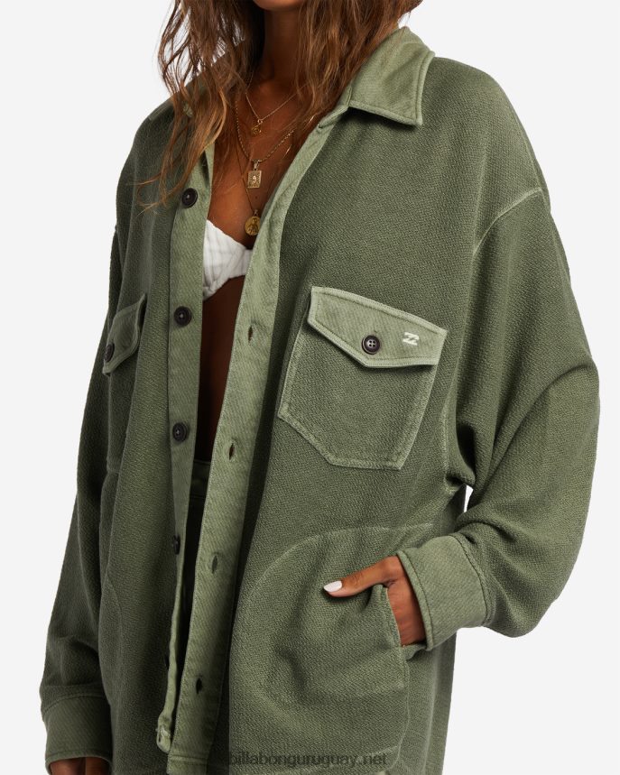 sobrecamisa extragrande anytime lite mujer amor ejército DR68441770 Billabong