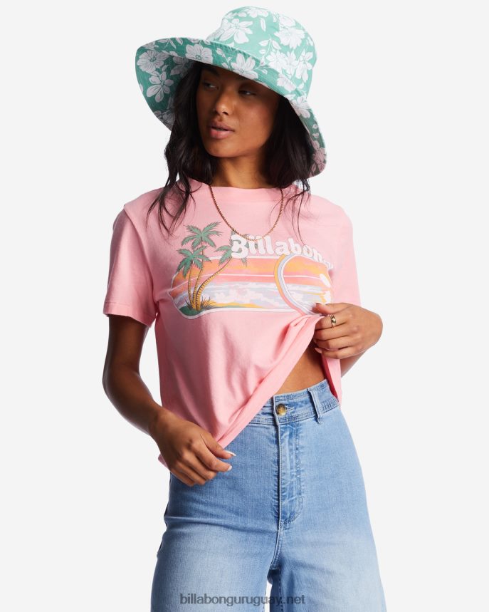 aloha para siempre camiseta mujer guiño rosa DR68442099 Billabong