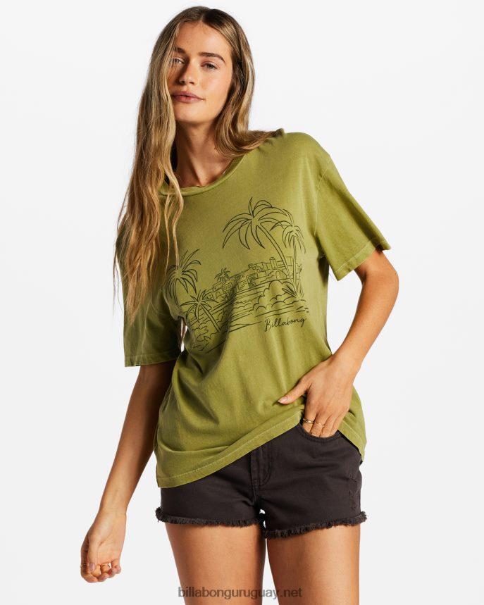 camiseta ciudad de las palmeras mujer ojos verdes DR68442042 Billabong