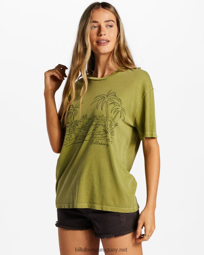 camiseta ciudad de las palmeras mujer ojos verdes DR68442042 Billabong