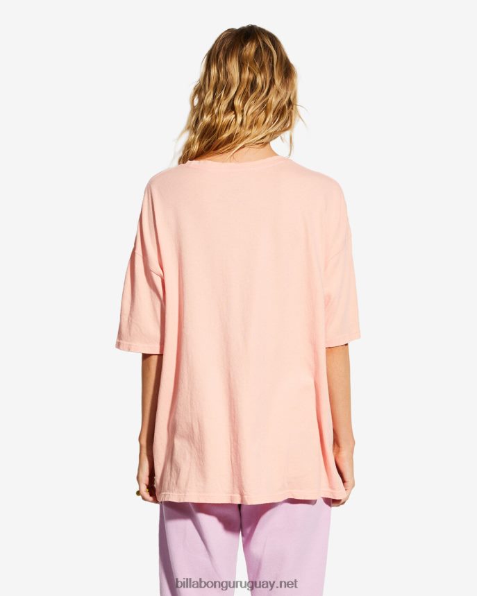 camiseta extragrande billabong x smiley true boy mujer beso de durazno DR68442829