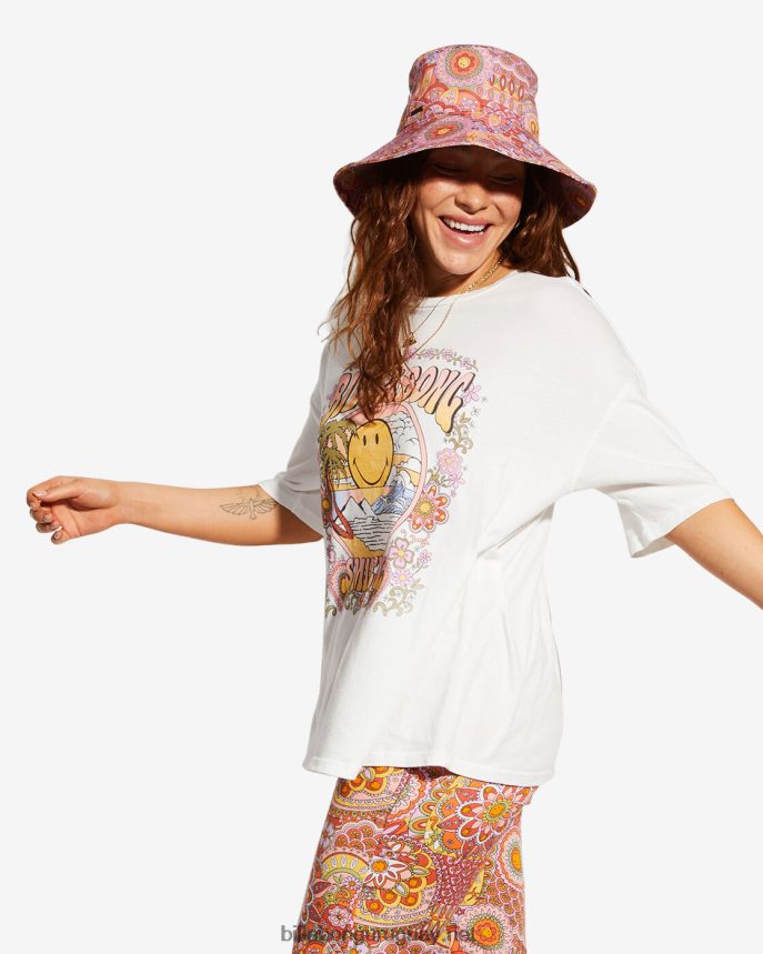 camiseta extragrande billabong x smiley true boy mujer cristal de sal DR68442008