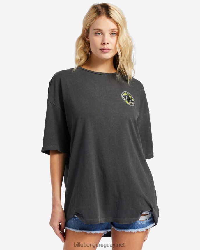 camiseta extragrande con diamantes kamea monstera mujer apagado negro DR68442007 Billabong