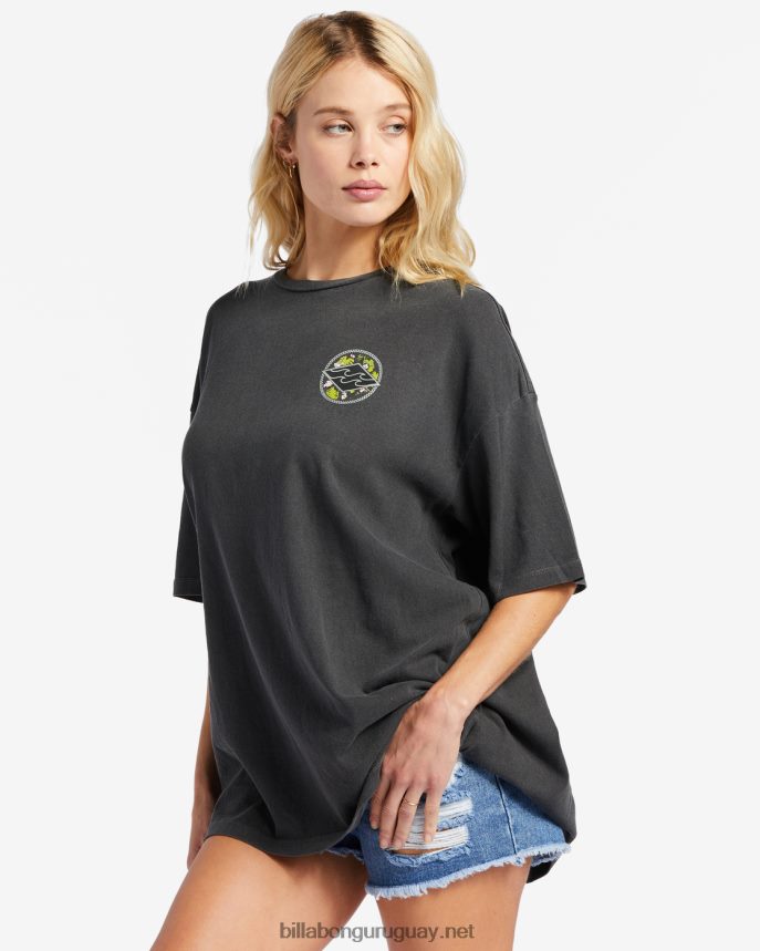 camiseta extragrande con diamantes kamea monstera mujer apagado negro DR68442007 Billabong