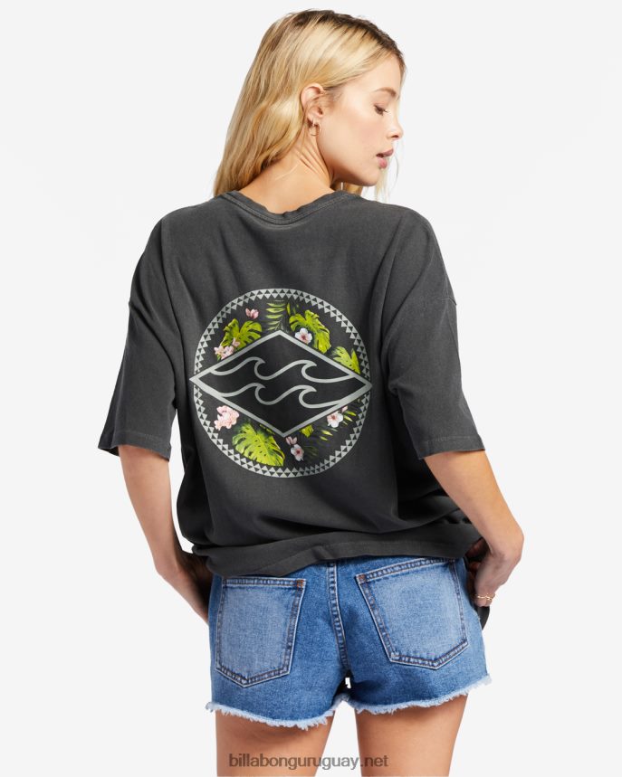 camiseta extragrande con diamantes kamea monstera mujer apagado negro DR68442007 Billabong