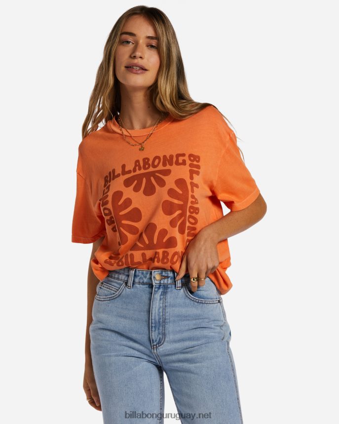 camiseta niño luna mujer beso naranja DR68442021 Billabong