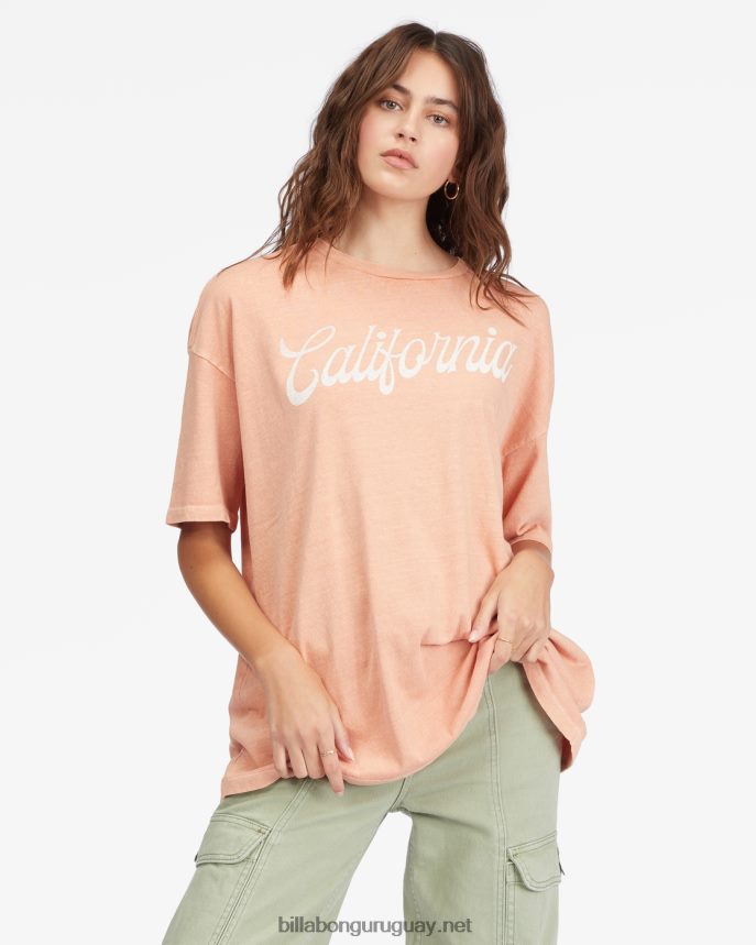 camiseta novio tierra de leche y miel mujer rosa de piedra DR68442271 Billabong