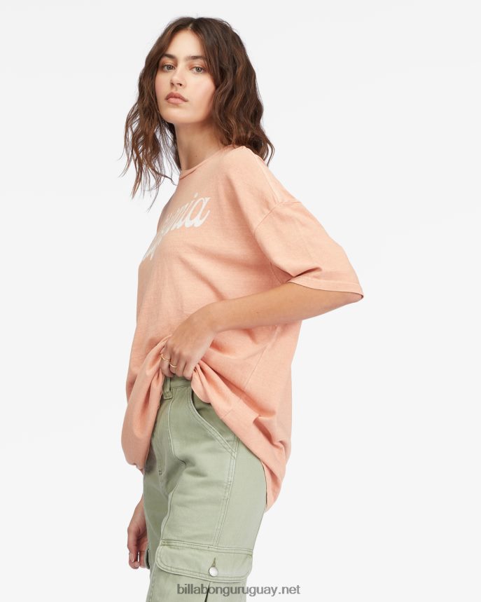 camiseta novio tierra de leche y miel mujer rosa de piedra DR68442271 Billabong