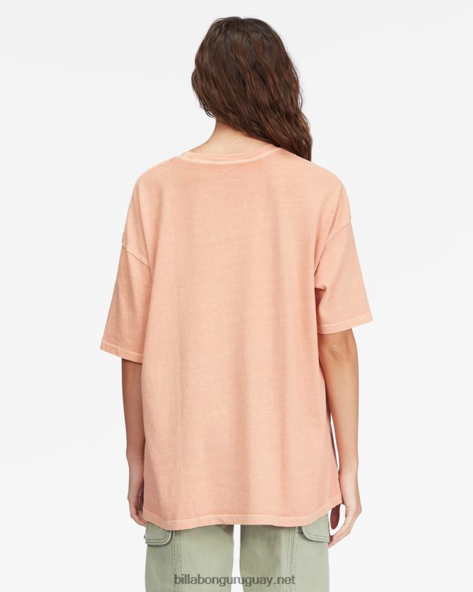 camiseta novio tierra de leche y miel mujer rosa de piedra DR68442271 Billabong