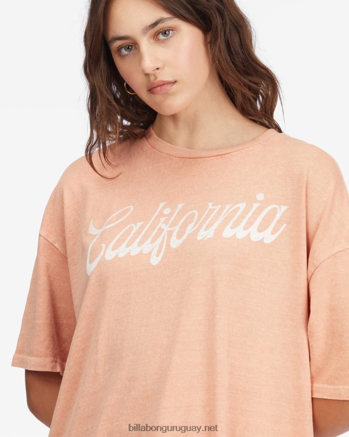 camiseta novio tierra de leche y miel mujer rosa de piedra DR68442271 Billabong