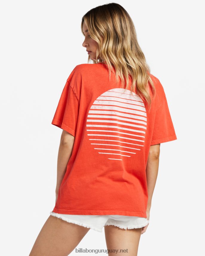 camiseta oversize aloha todo el día mujer aloha rojo DR68441897 Billabong