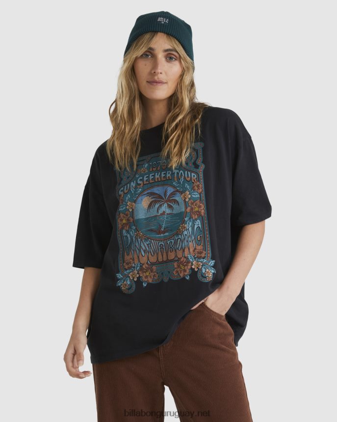 camiseta oversize de gira mujer apagado negro DR68441888 Billabong