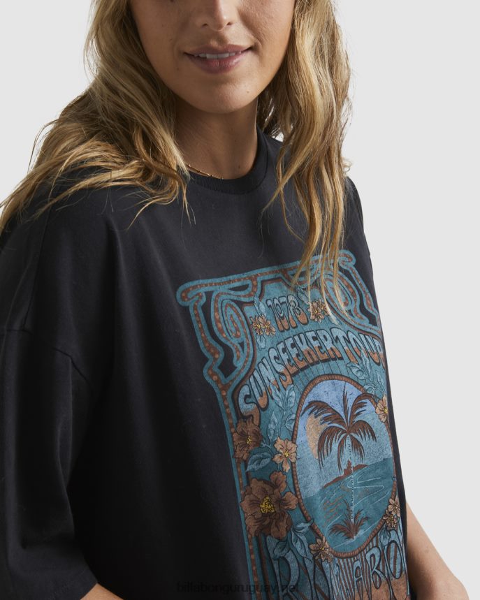 camiseta oversize de gira mujer apagado negro DR68441888 Billabong