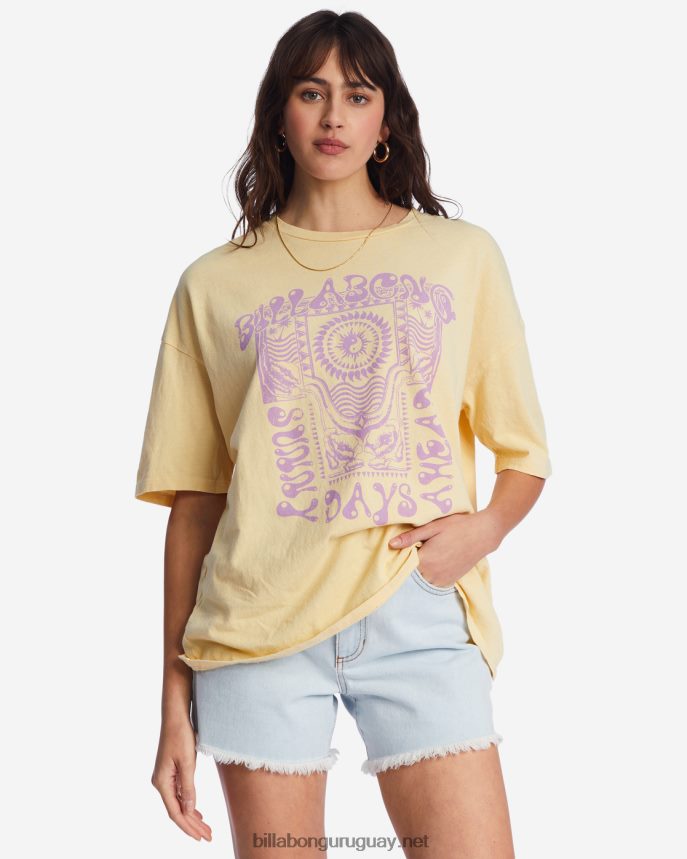 camiseta oversize el futuro es brillante mujer ponche de durazno DR68442113 Billabong