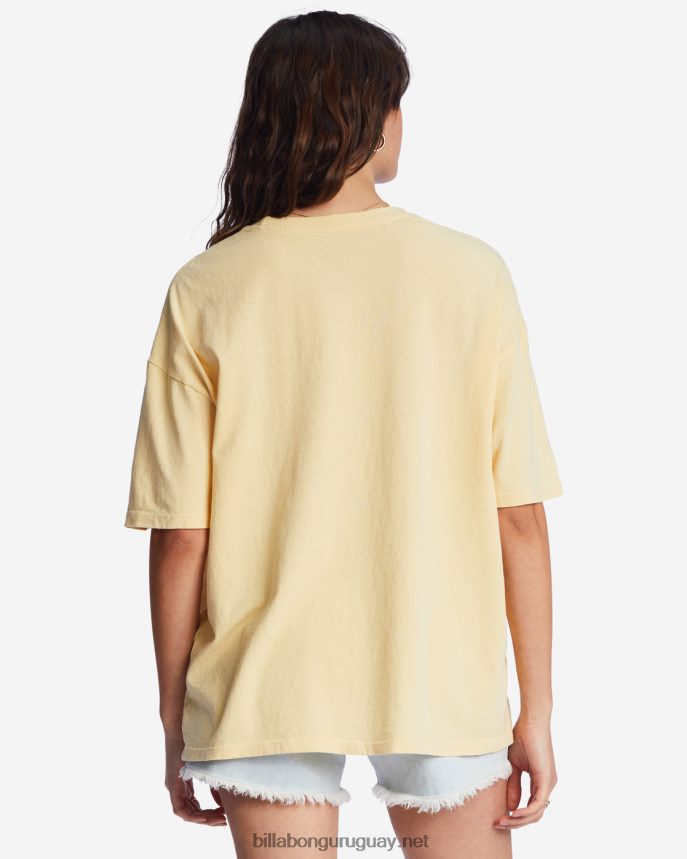 camiseta oversize el futuro es brillante mujer ponche de durazno DR68442113 Billabong