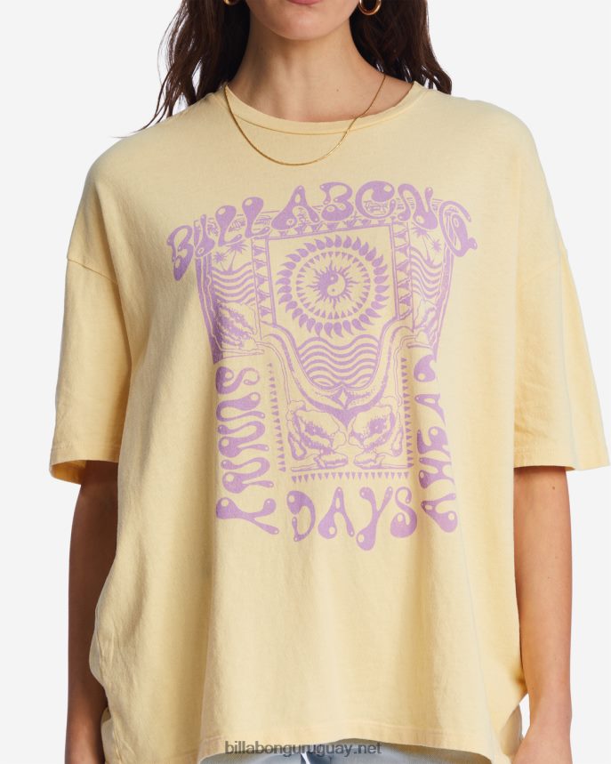camiseta oversize el futuro es brillante mujer ponche de durazno DR68442113 Billabong