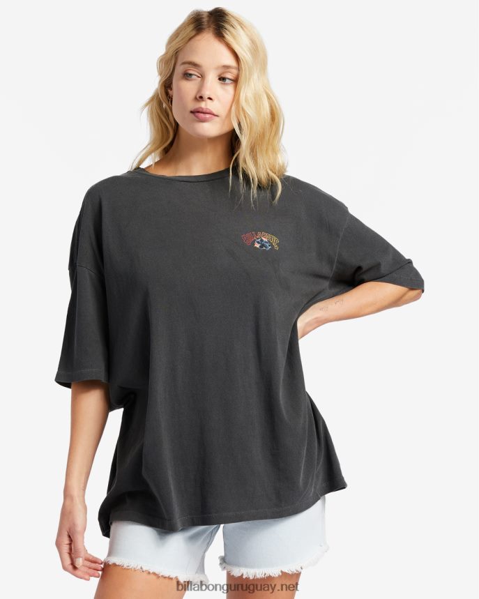 camiseta oversize kamea lava girl mujer apagado negro DR68442005 Billabong