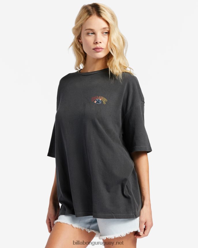 camiseta oversize kamea lava girl mujer apagado negro DR68442005 Billabong
