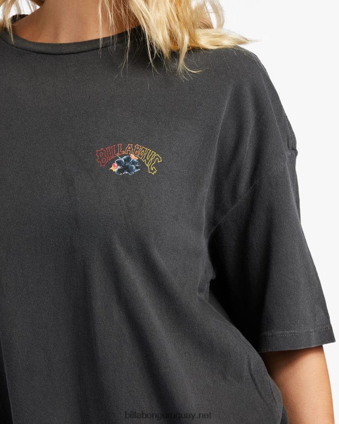camiseta oversize kamea lava girl mujer apagado negro DR68442005 Billabong