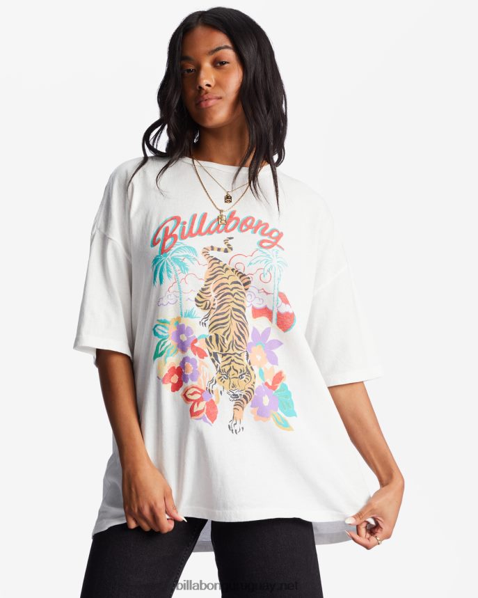 camiseta oversize tigre fácil mujer cristal de sal DR68442094 Billabong