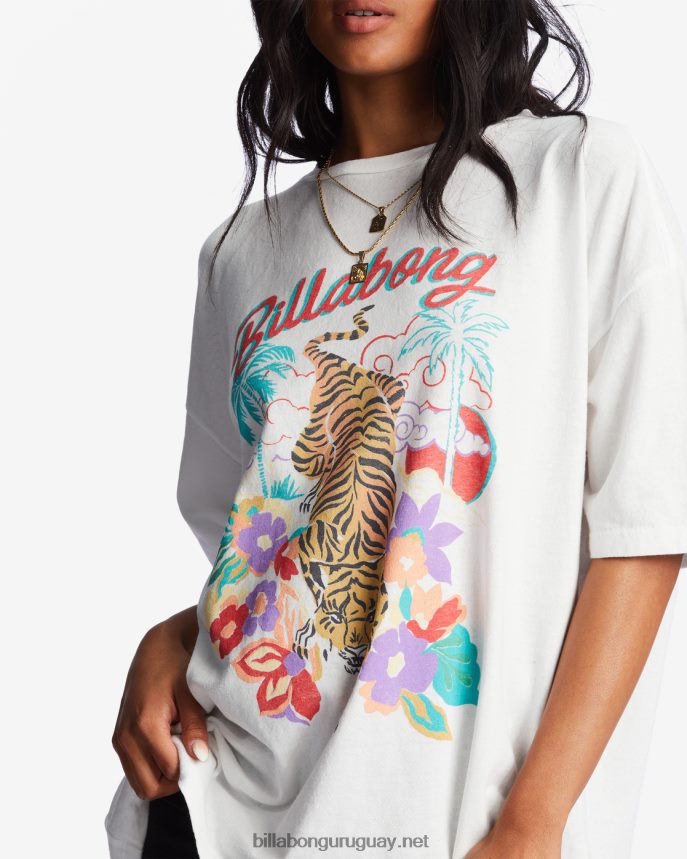 camiseta oversize tigre fácil mujer cristal de sal DR68442094 Billabong