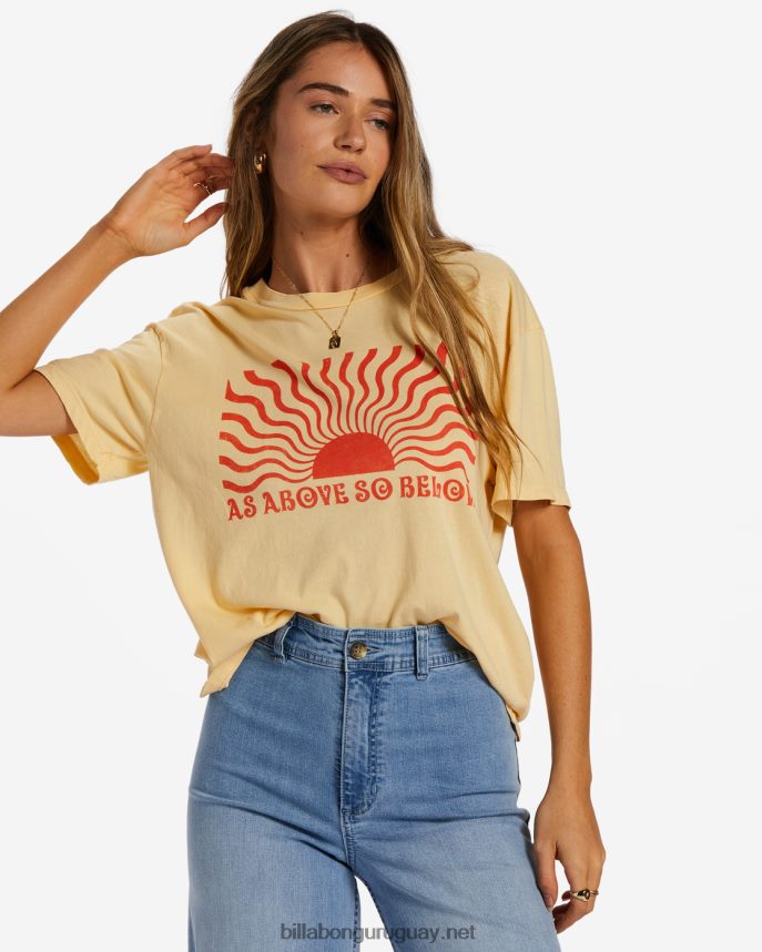como arriba es abajo camiseta mujer suero de la leche DR68442026 Billabong