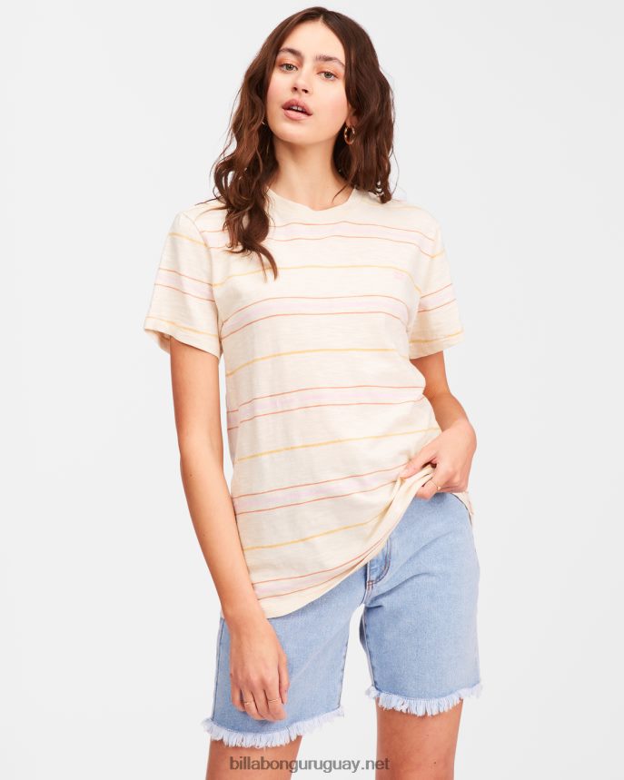 haz un viaje camiseta a rayas mujer blanco antiguo DR68442357 Billabong